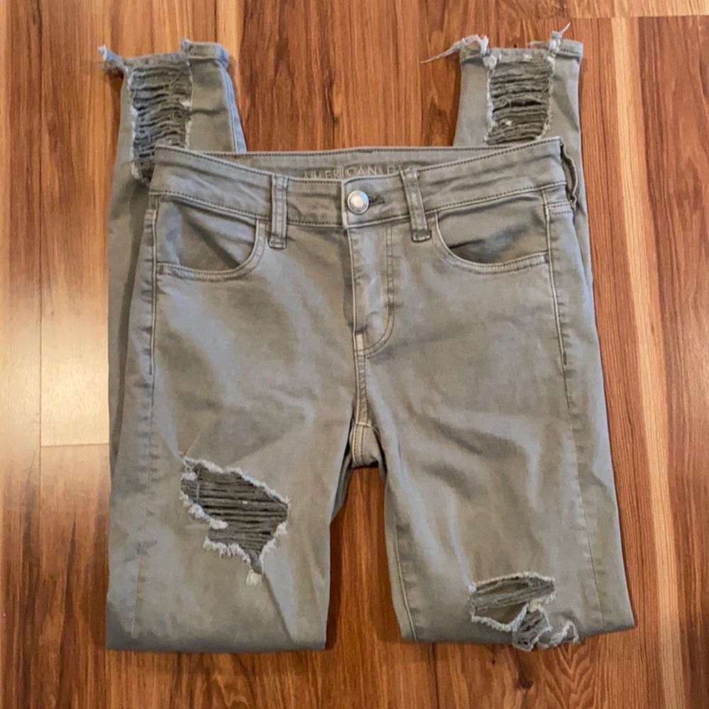 Olive green American Eagle jeans